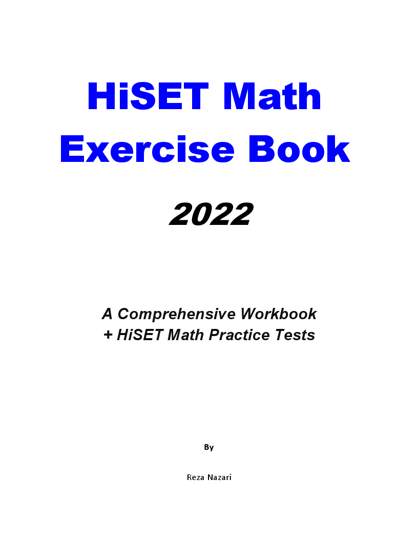 HiSET Math Exercise Book A Comprehensive Workbook HiSET Math