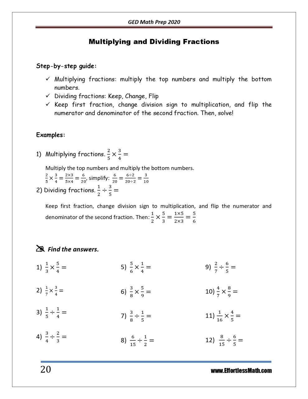 ged practice test math questions