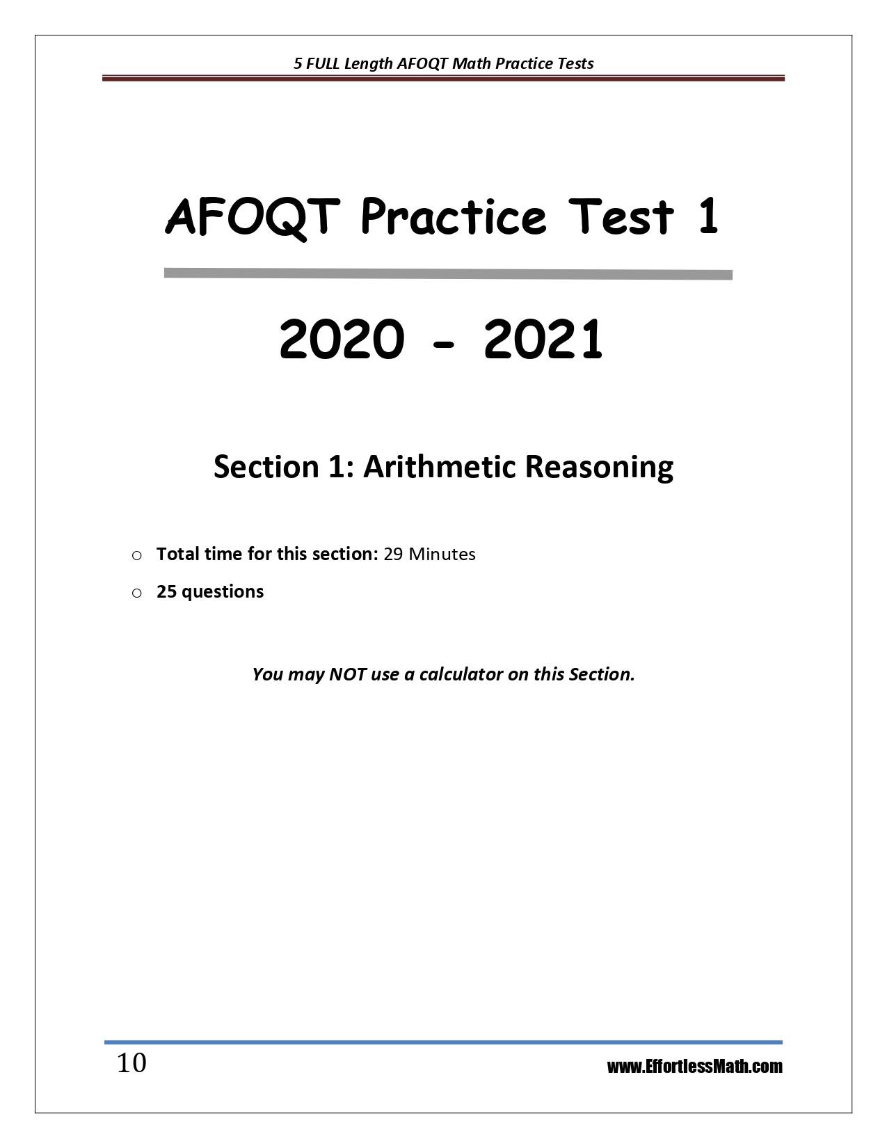 5 Full-Length AFOQT Math Practice Tests: The Practice You Need to Ace ...