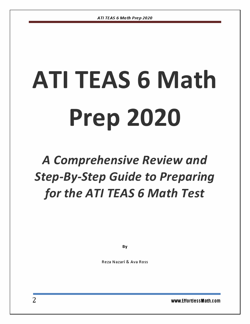 ATI TEAS 6 Math Prep 2020: A Comprehensive Review And Step-By-Step ...