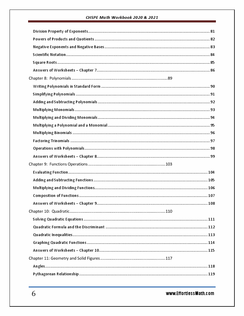 CHSPE Math Workbook 2020 & 2021: Extra Practice for an Excellent Score ...