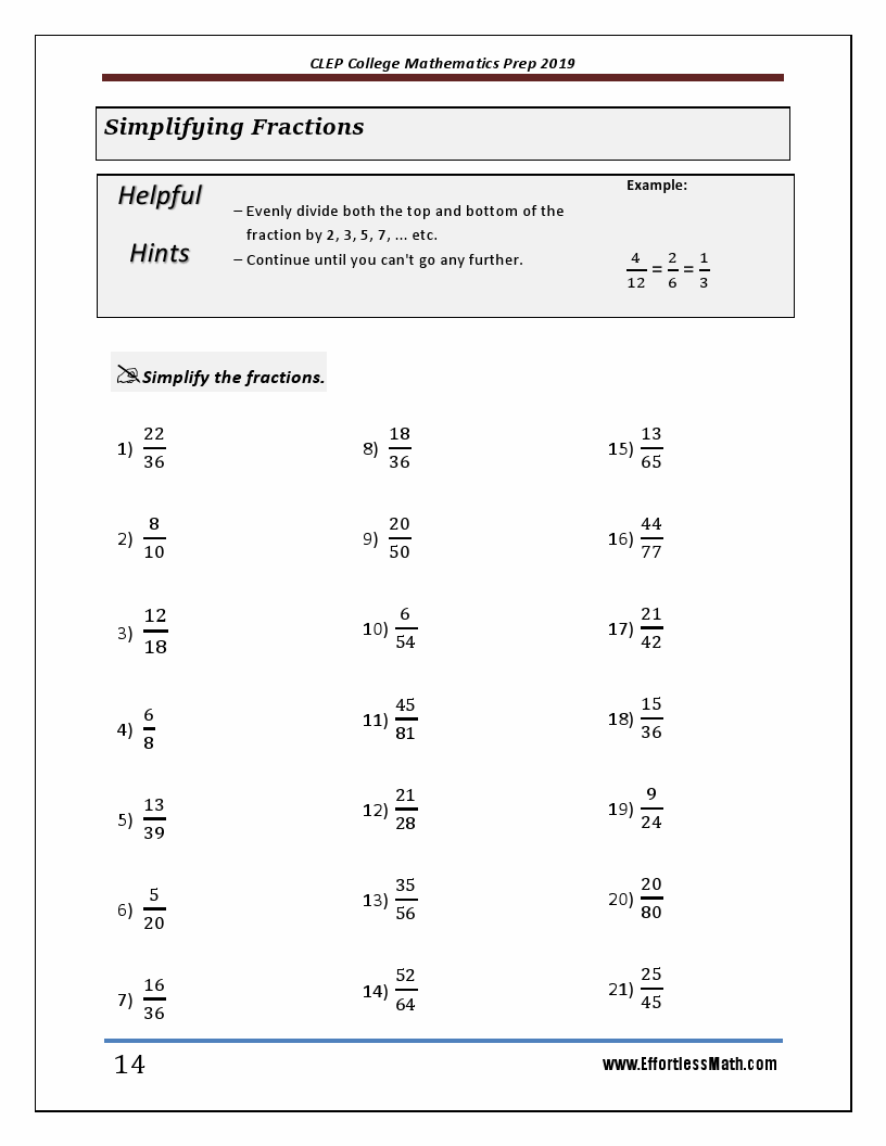 CLEP College Mathematics Prep 2019: A Comprehensive Review And Ultimate ...