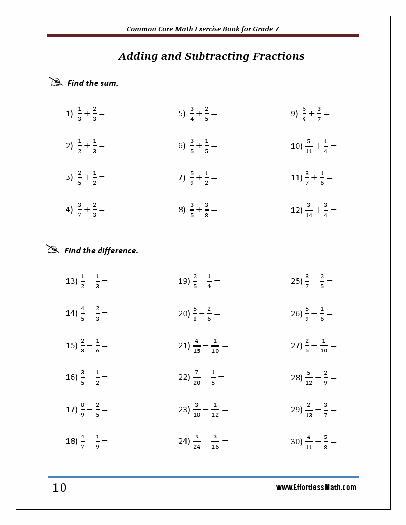 Common Core Math Exercise Book for Grade 7: Student Workbook and Two ...