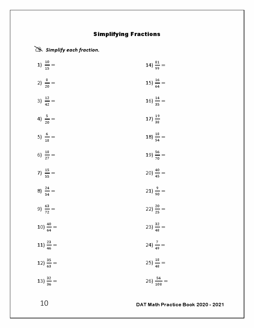 Comprehensive DAT Math Practice Book 2020 – 2021: Complete Coverage of ...
