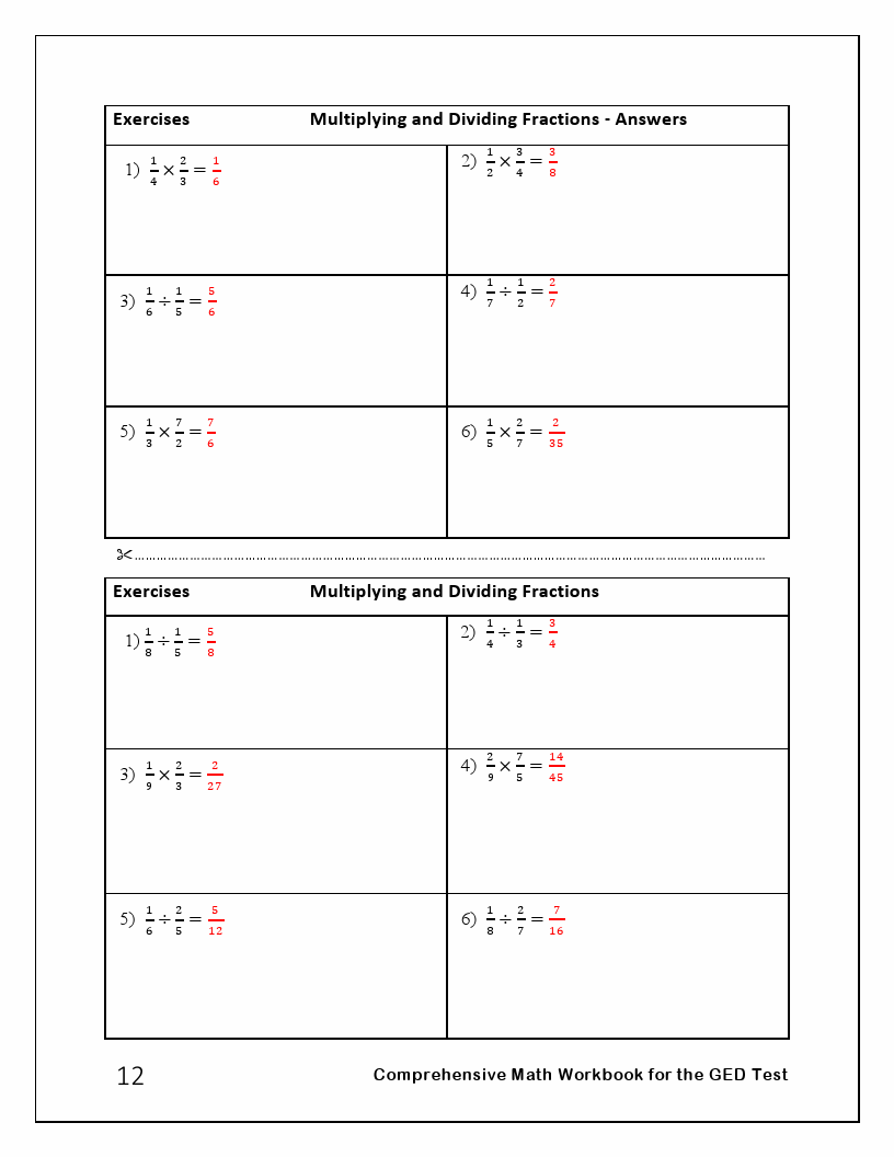 Comprehensive Math Workbook for the GED Test: Student Workbook and 2 ...