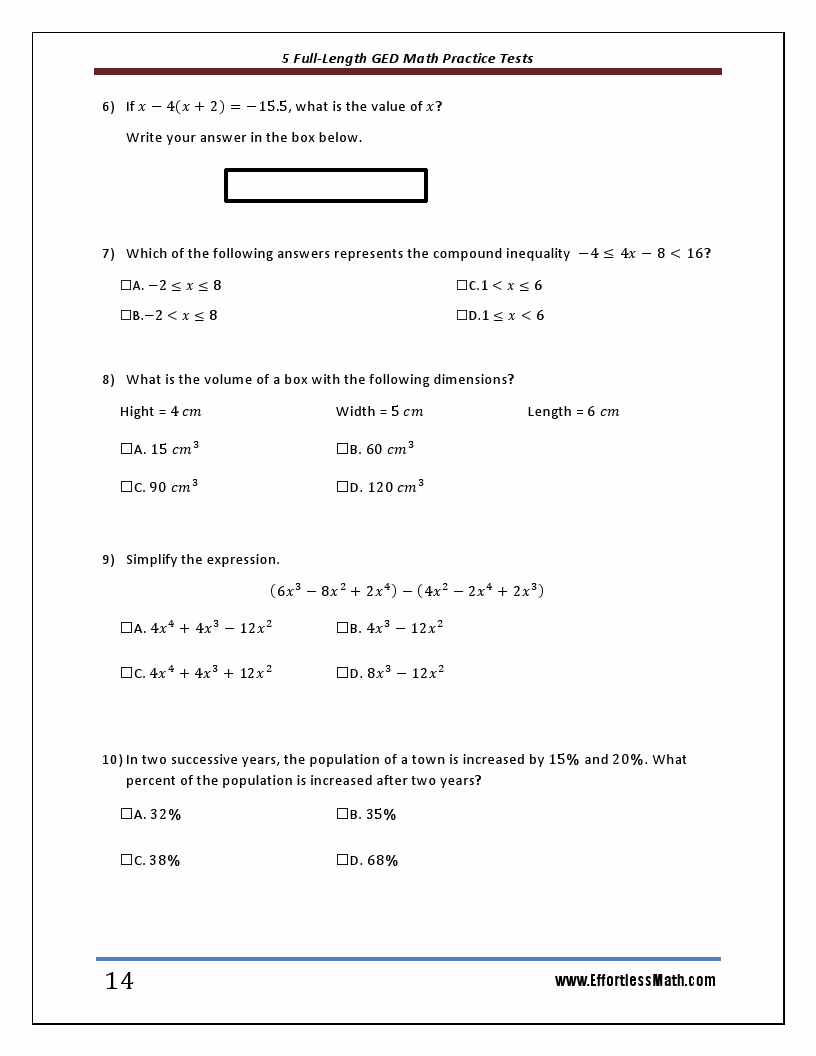 math ged practice test questions