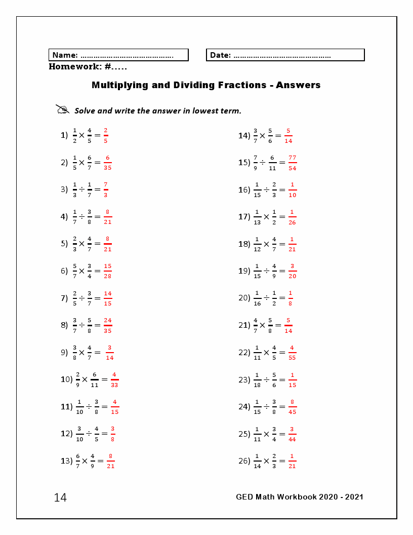 GED Math Workbook 2020 – 2021: The Most Comprehensive Review for the ...