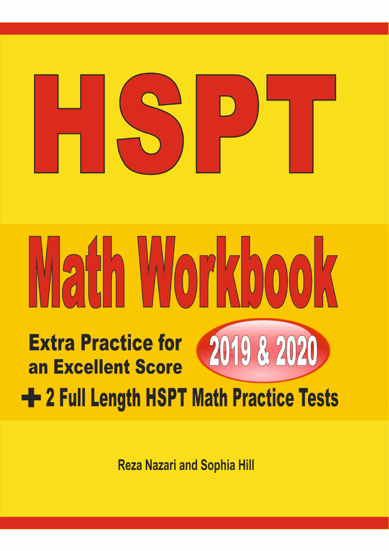 HSPT Math Workbook 2019 & 2020 Extra Practice for an Excellent Score