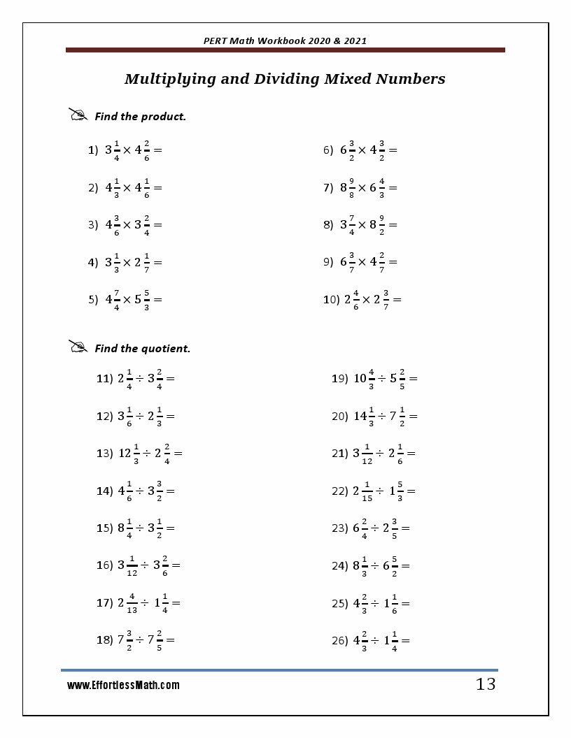 PERT Math Workbook 2020 & 2021: Extra Practice for an Excellent Score ...