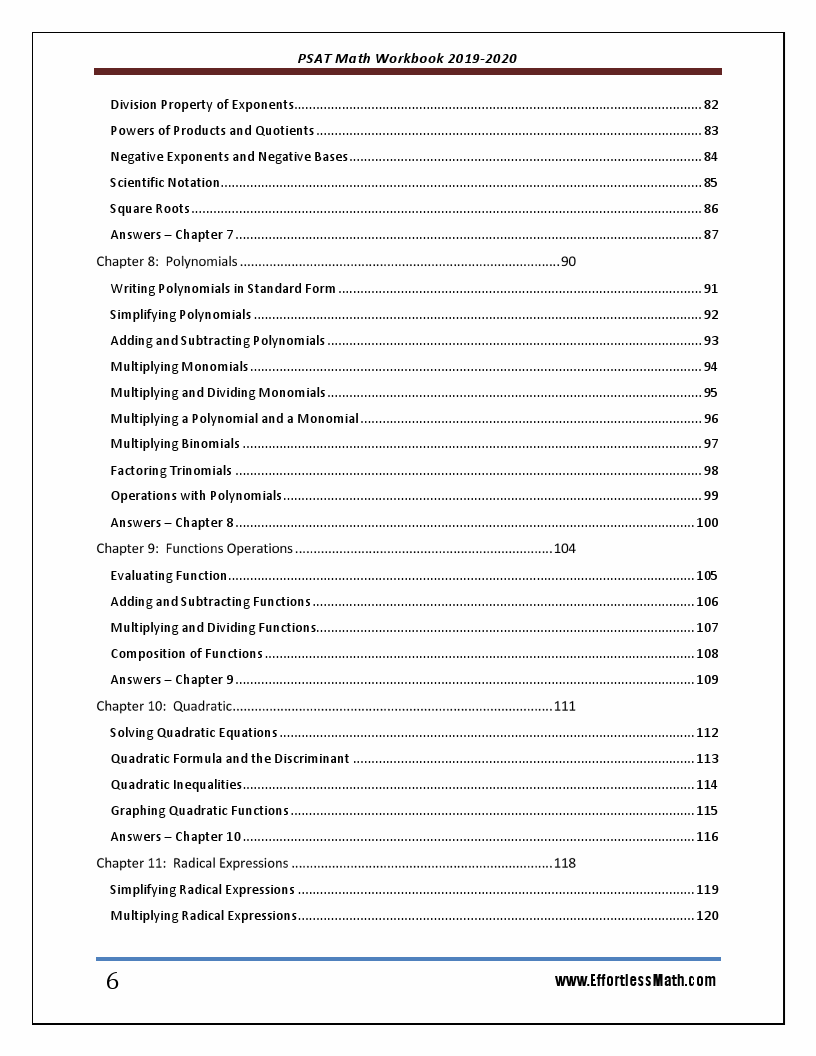 PSAT Math Workbook 2019 & 2020: Extra Practice for an Excellent Score ...