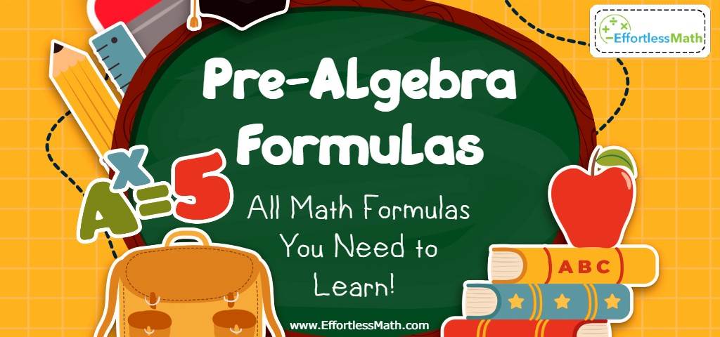 pre algebra formulas cheat sheet