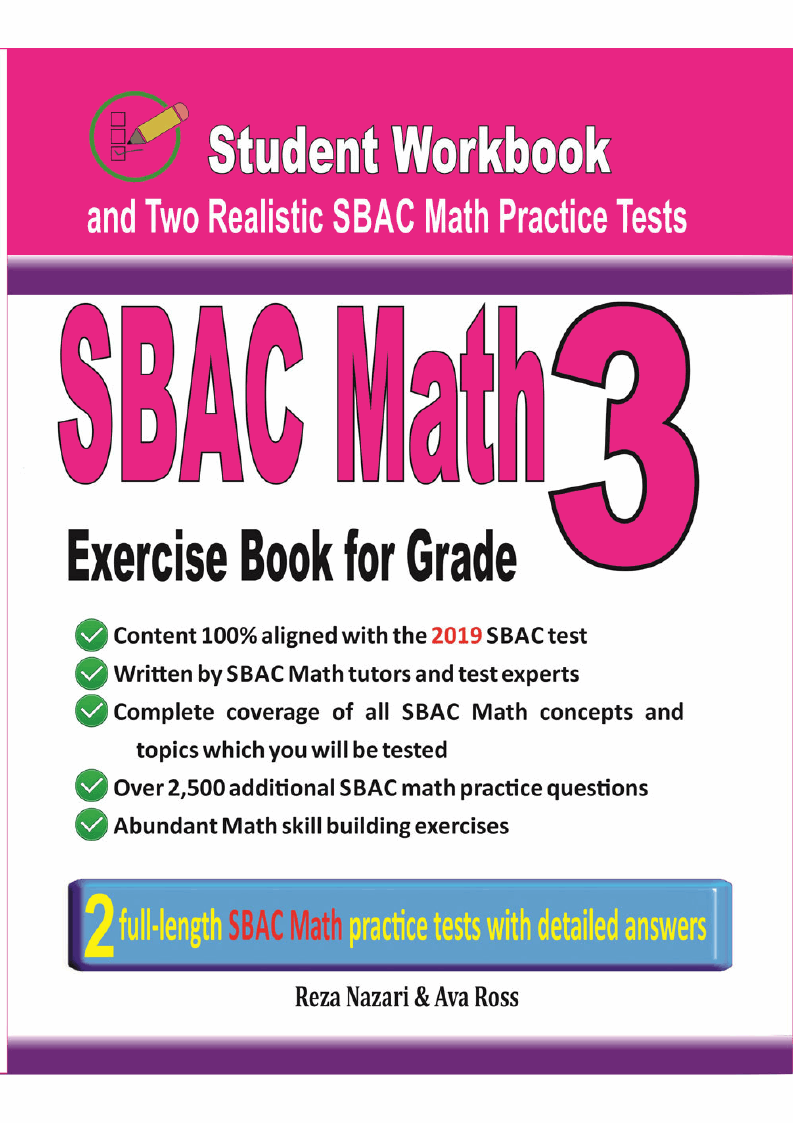 SBAC Math Exercise Book for Grade 3: Student Workbook and Two Realistic ...