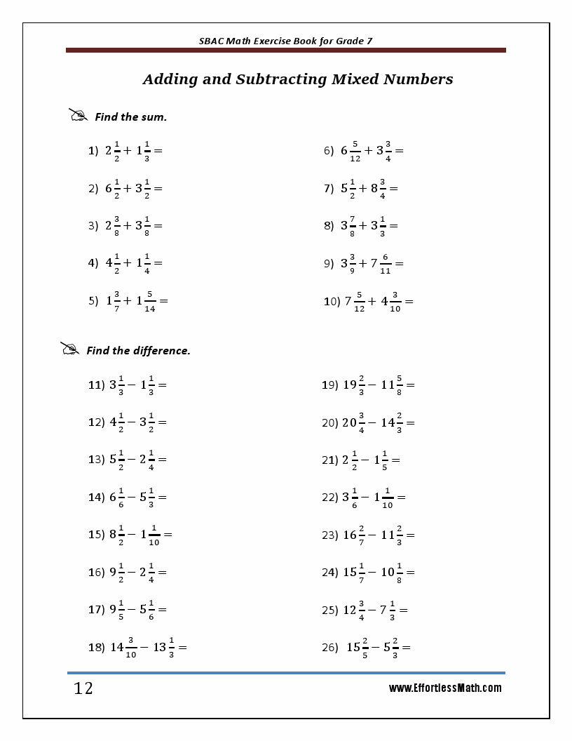 SBAC Math Exercise Book for Grade 7: Student Workbook and Two Realistic ...