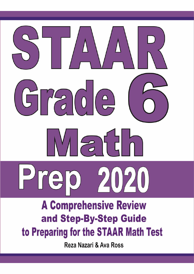 STAAR Grade 6 Math Prep 2020 A Comprehensive Review and StepByStep
