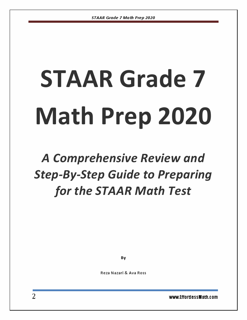 STAAR Grade 7 Math Prep 2020 A Comprehensive Review and StepByStep