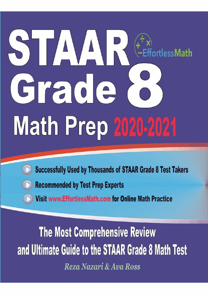 STAAR Grade 8 Math Prep 20202021 The Most Comprehensive Review and