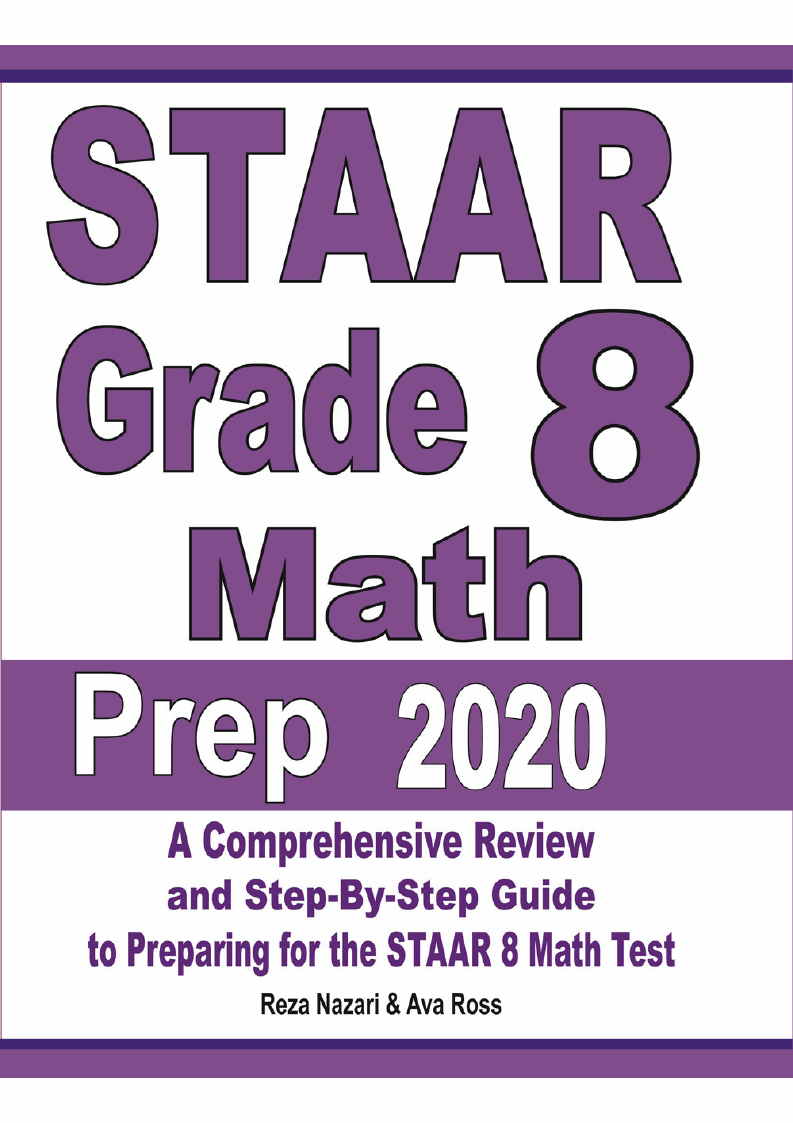 STAAR Grade 8 Math Prep 2020: A Comprehensive Review And Step-By-Step ...