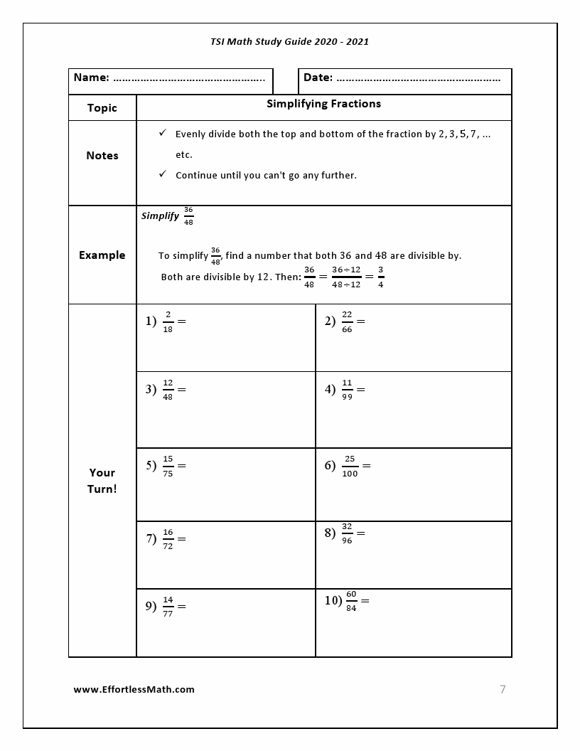 TSI Math Study Guide 2020 – 2021: A Comprehensive Review and Step-By ...