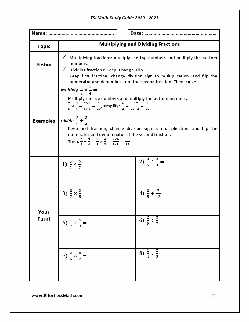 TSI Math Study Guide 2020 2021 A Comprehensive Review and StepBy