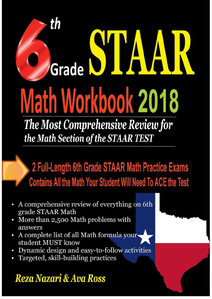 6th Grade STAAR Math Workbook 2018 The Most Comprehensive Review for
