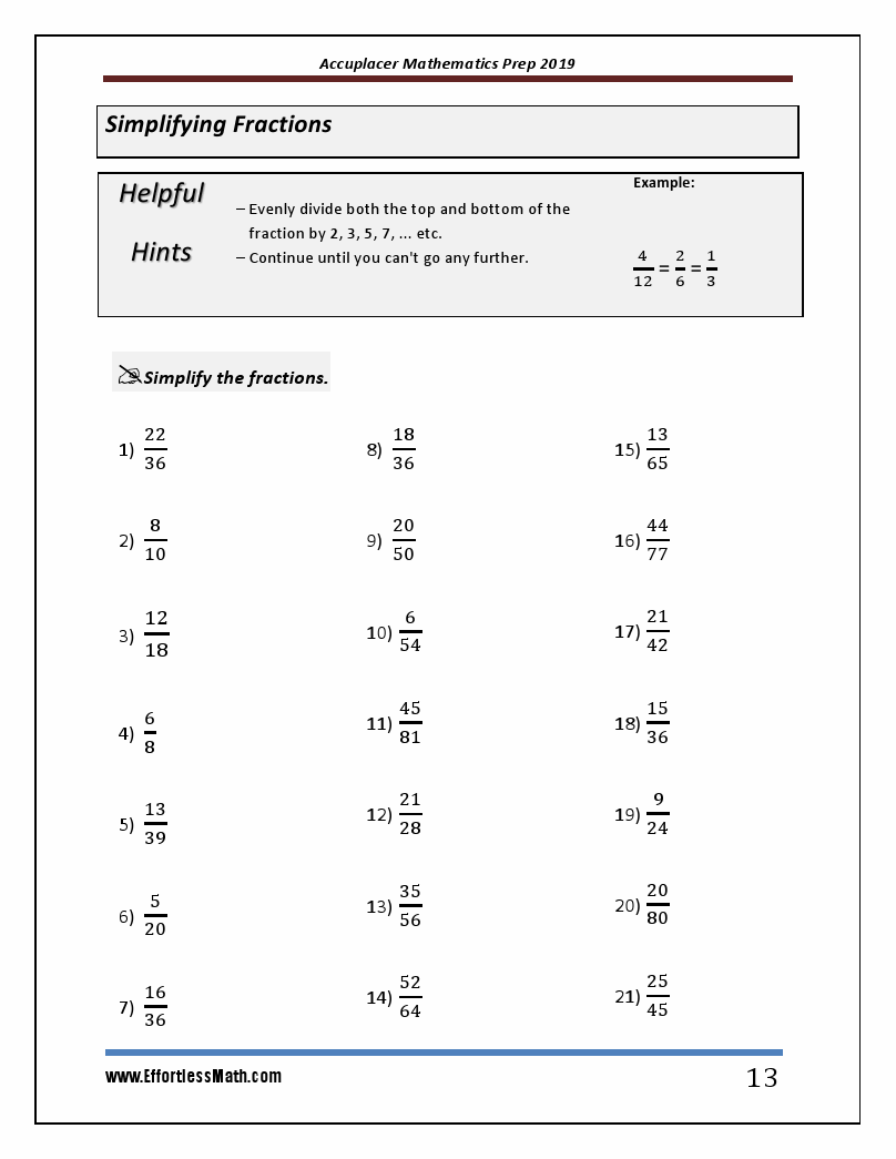 college board accuplacer math practice test