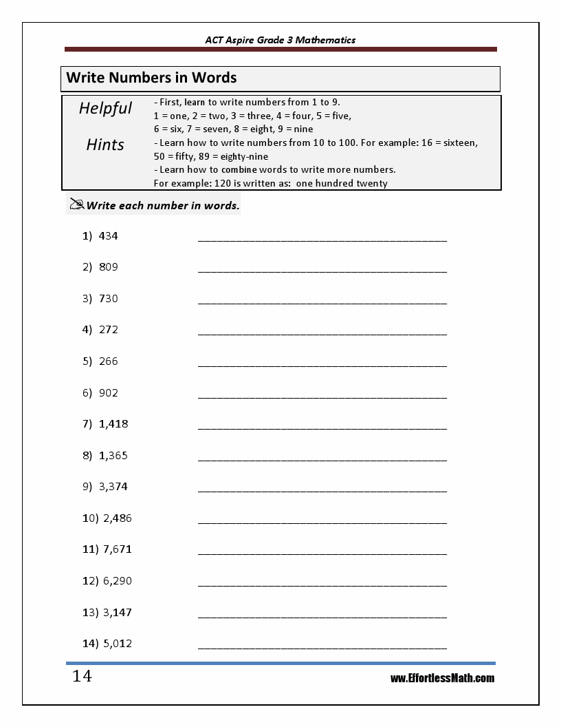 Act Aspire Grade 3 Mathematics: A Comprehensive Review And Ultimate 