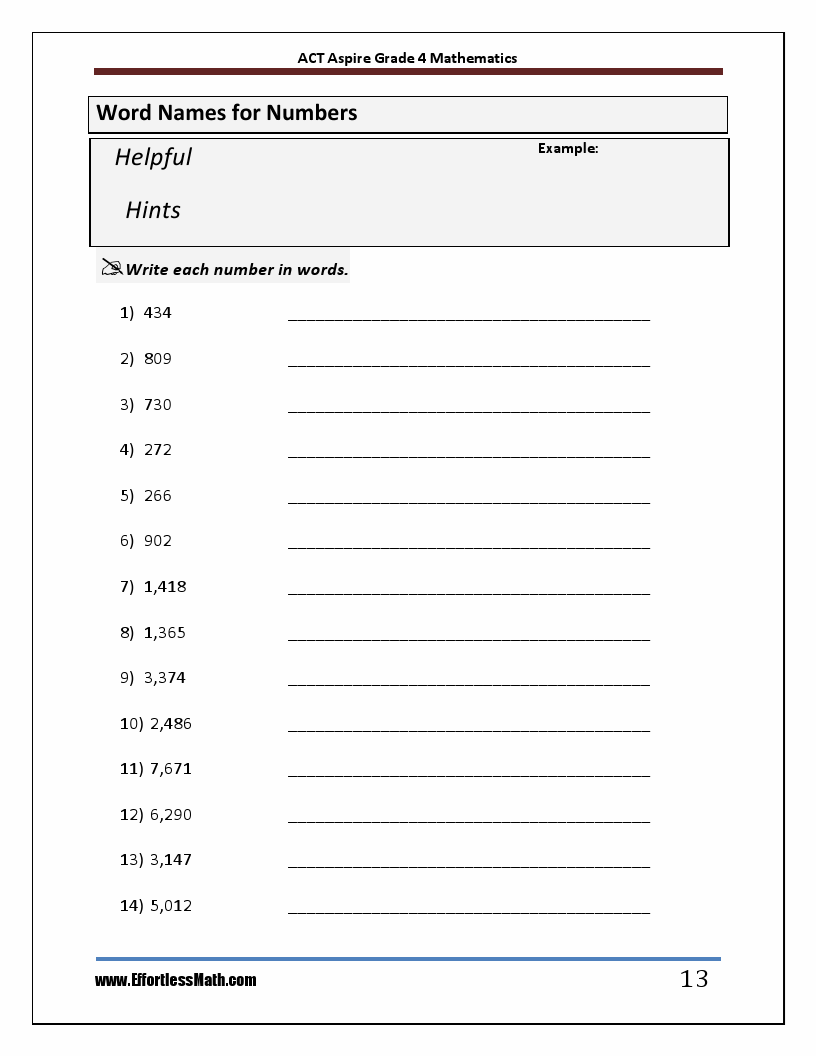 ACT Aspire Grade 4 Mathematics: A Comprehensive Review and Ultimate ...