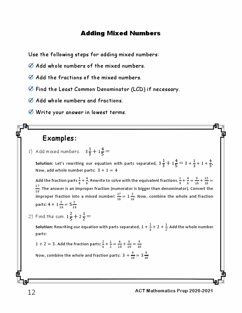 ACT Math Prep 2020-2021: The Most Comprehensive Review and Ultimate 