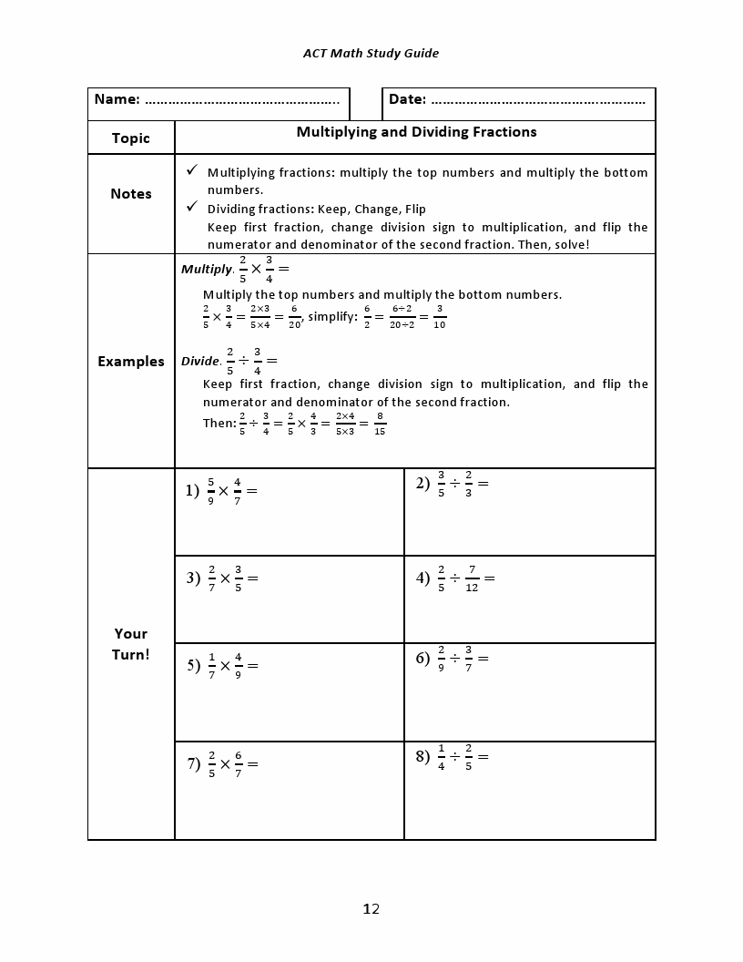 act math study guide pdf