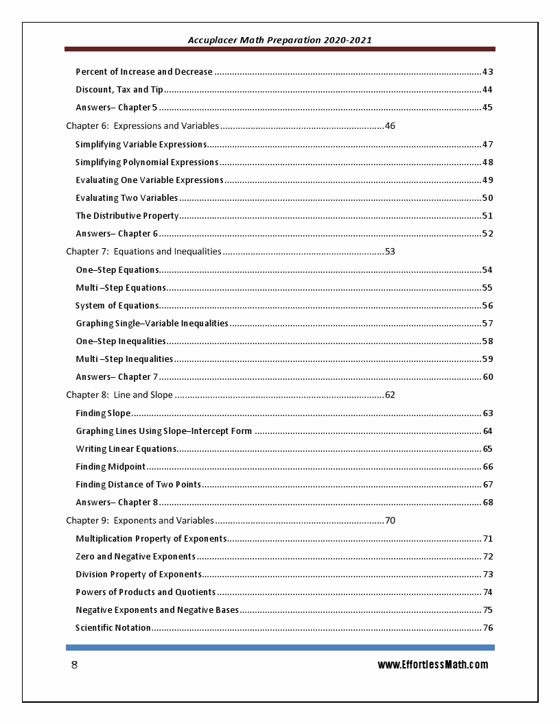 accuplacer math practice tests for maricopa college