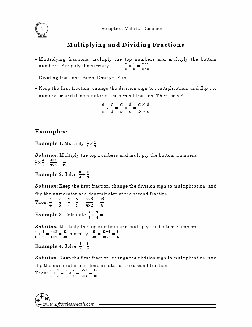 accuplacer math practice school test