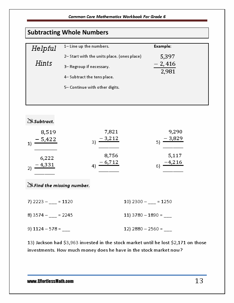 Common Core Mathematics Workbook For Grade 6: Step-By-Step Guide to ...