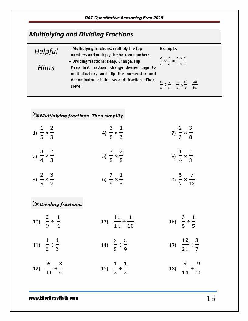 DAT Quantitative Reasoning Prep 2019: A Comprehensive Review And ...