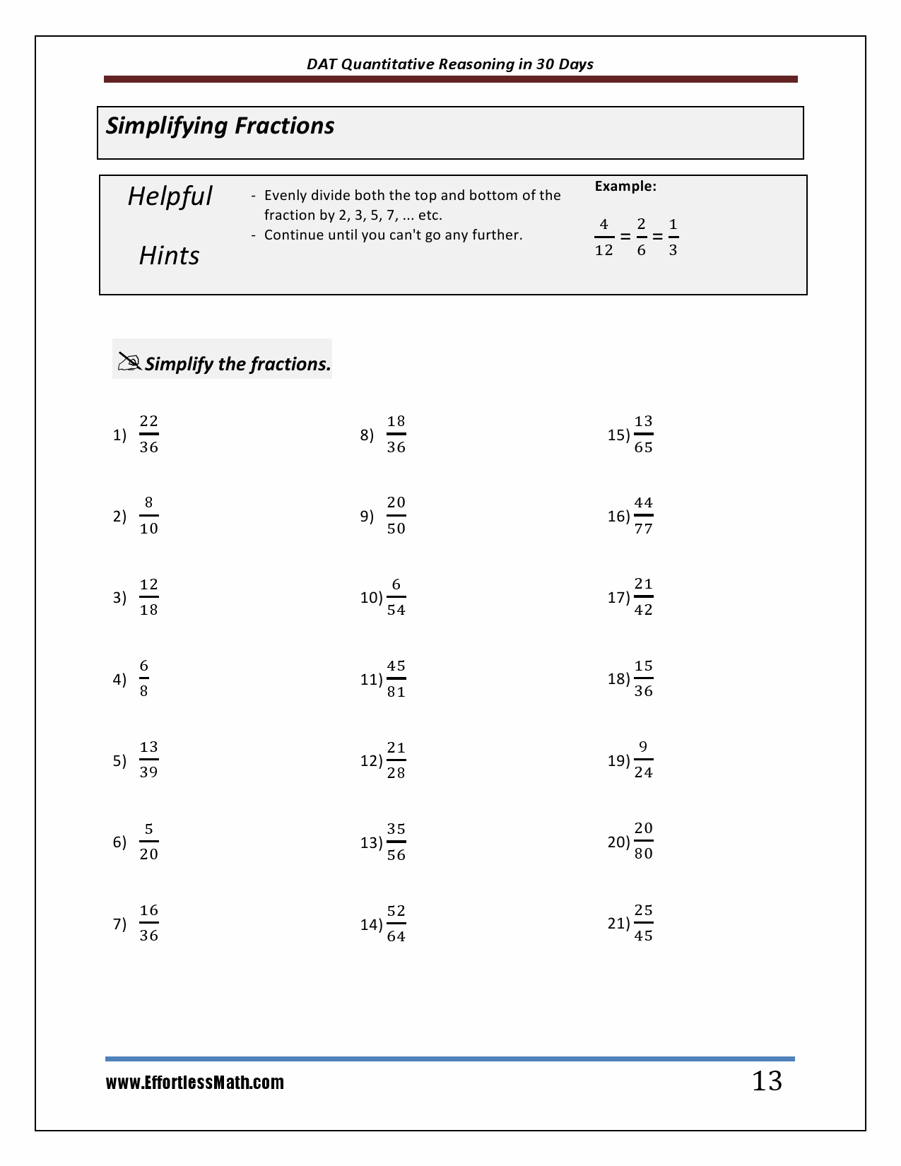 Quantitative Reasoning Cheat Sheet