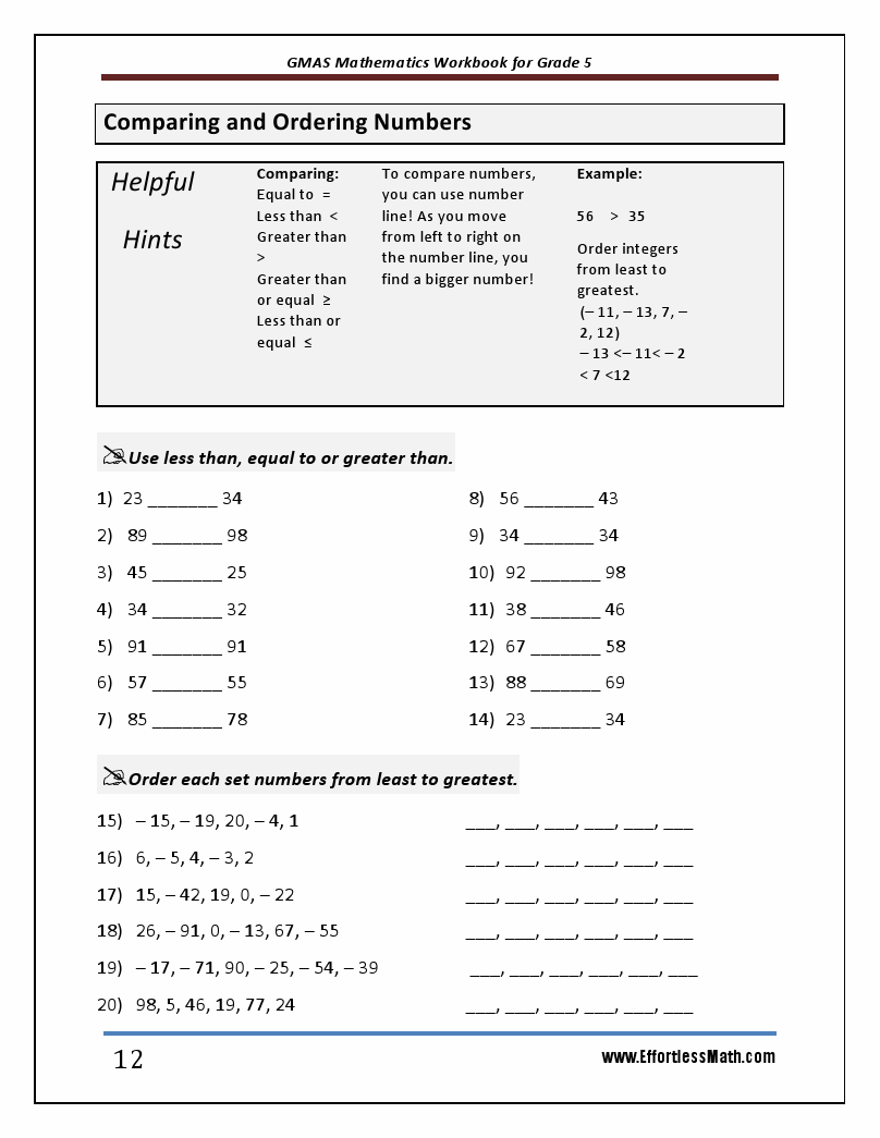 Georgia Math First Grade Assessments Free Worksheets