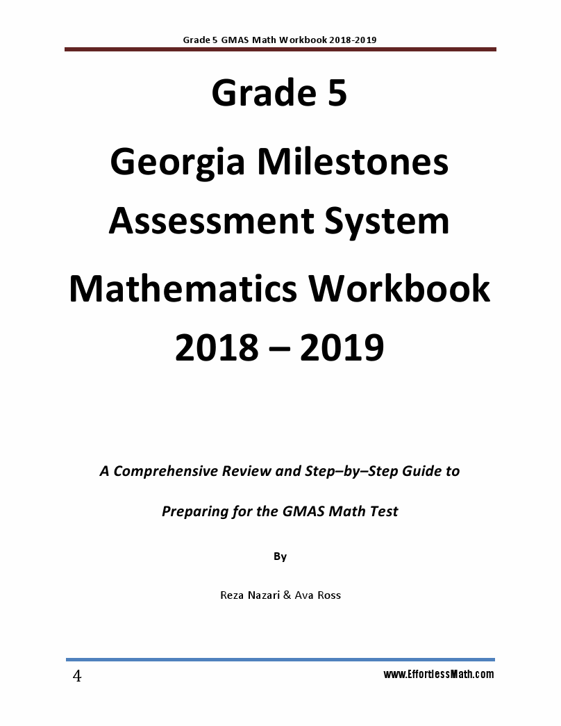 Grade 5 Milestones Mathematics Workbook 20182019 A