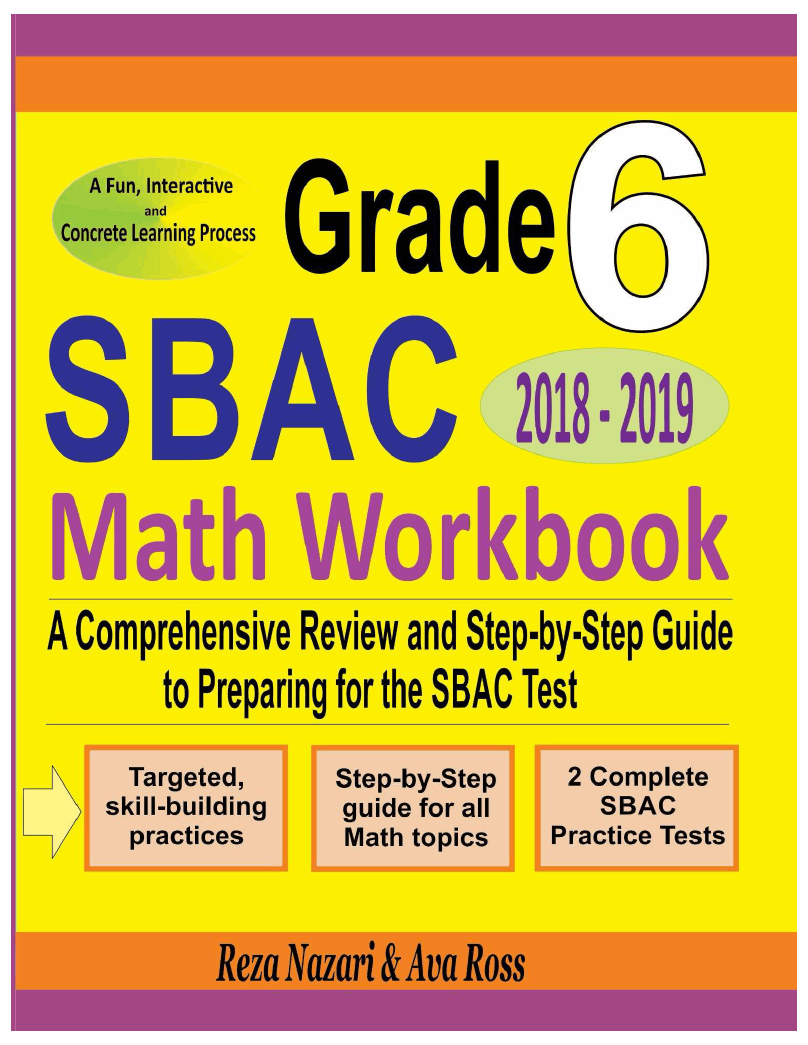 Grade 6 SBAC Mathematics Workbook 2018 – 2019: A Comprehensive Review ...