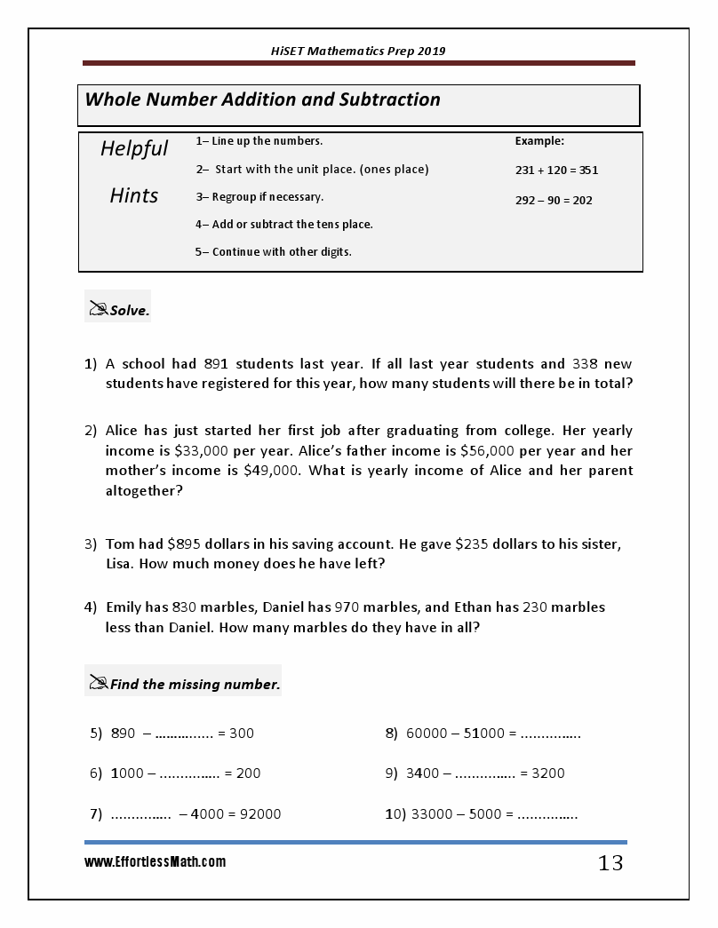 hiset math practice test