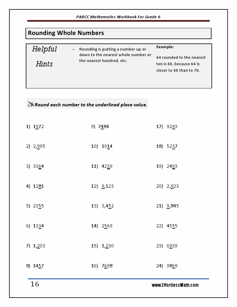 Parcc Mathematics Workbook For Grade 6: Step-by-step Guide To Preparing 