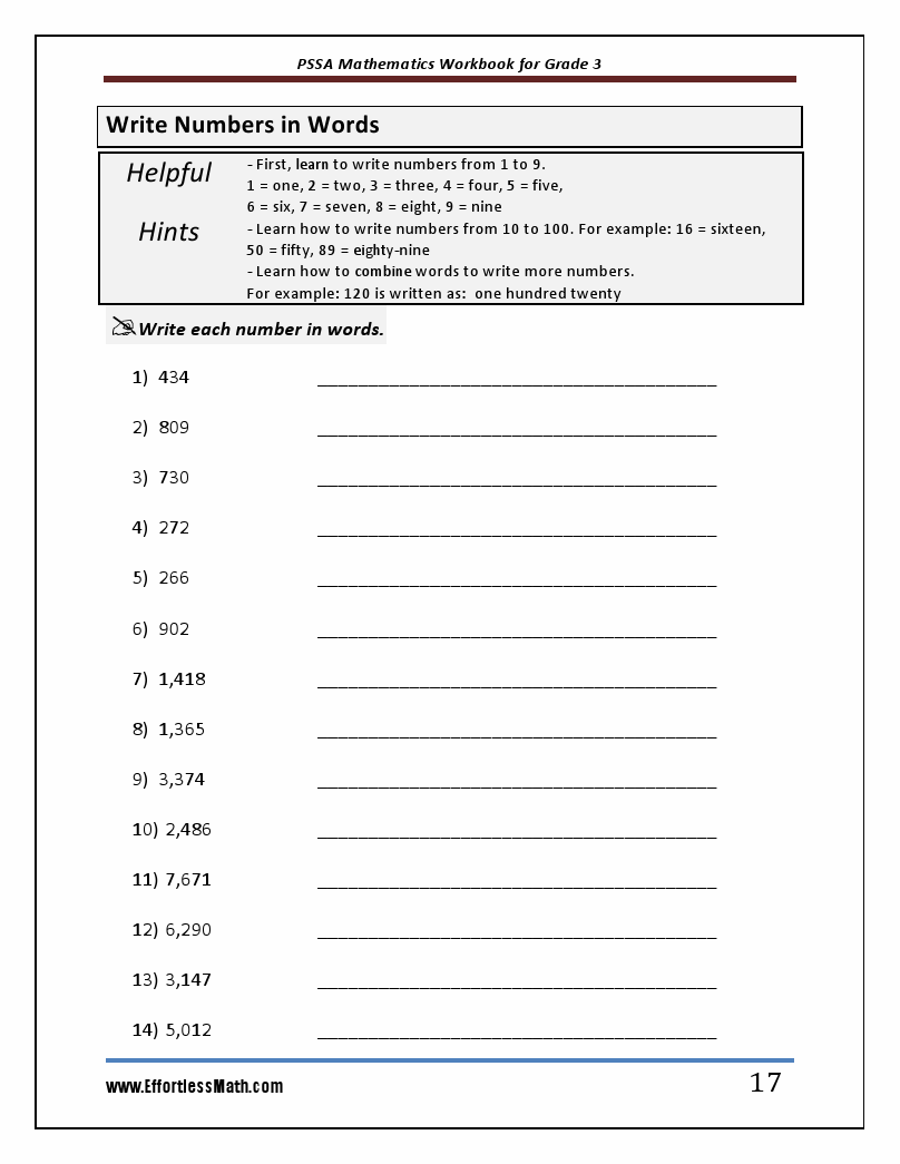 PSSA Mathematics Workbook For Grade 3: Step-By-Step Guide to Preparing ...