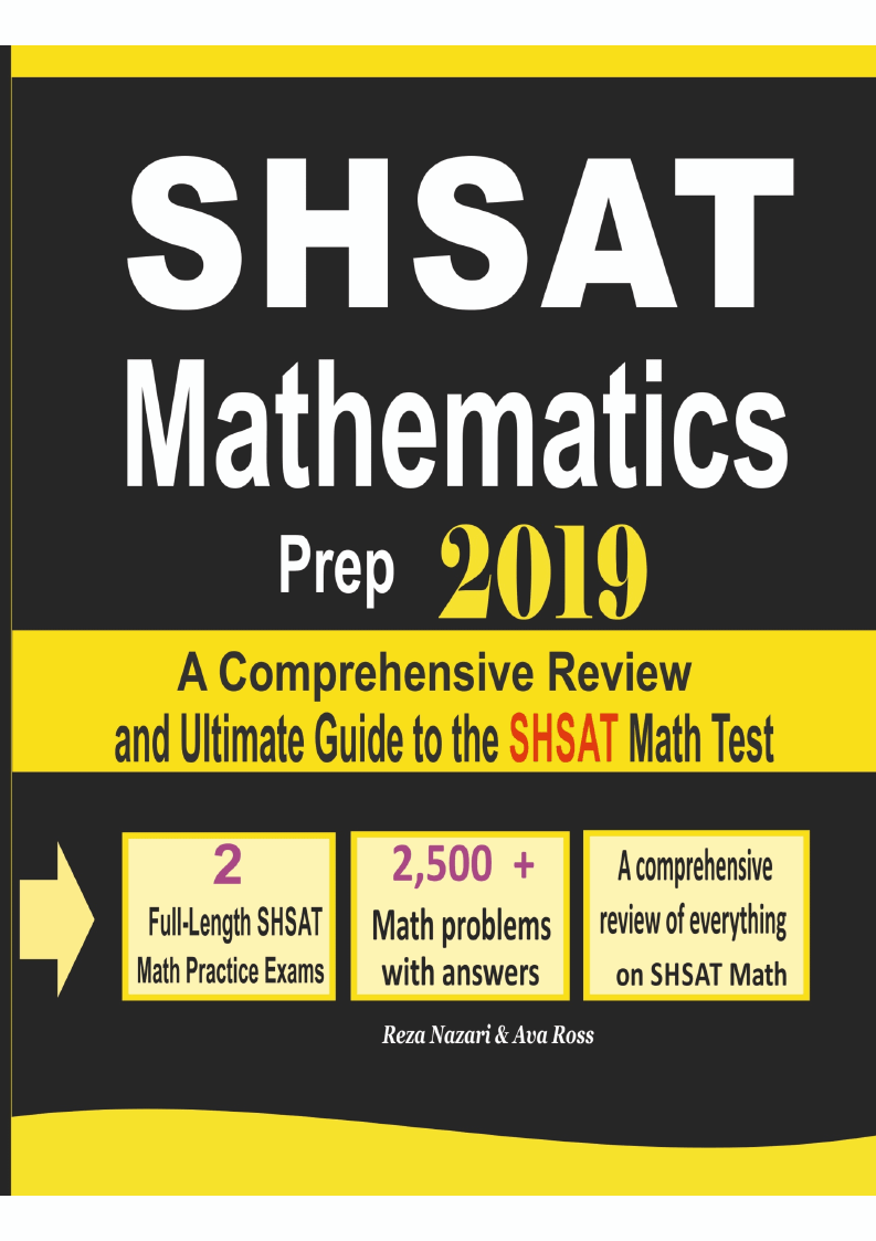 SHSAT Mathematics Prep 2019 A Comprehensive Review and Ultimate Guide