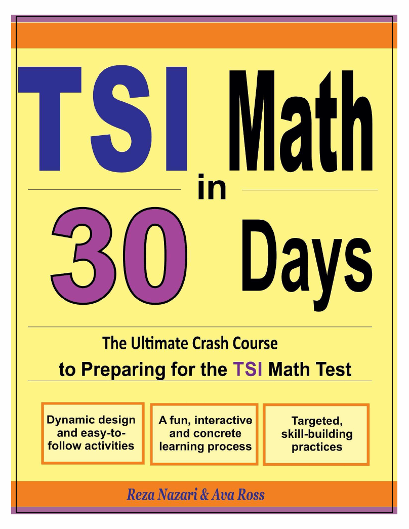 TSI Math in 30 Days The Ultimate Crash Course to Preparing for the TSI