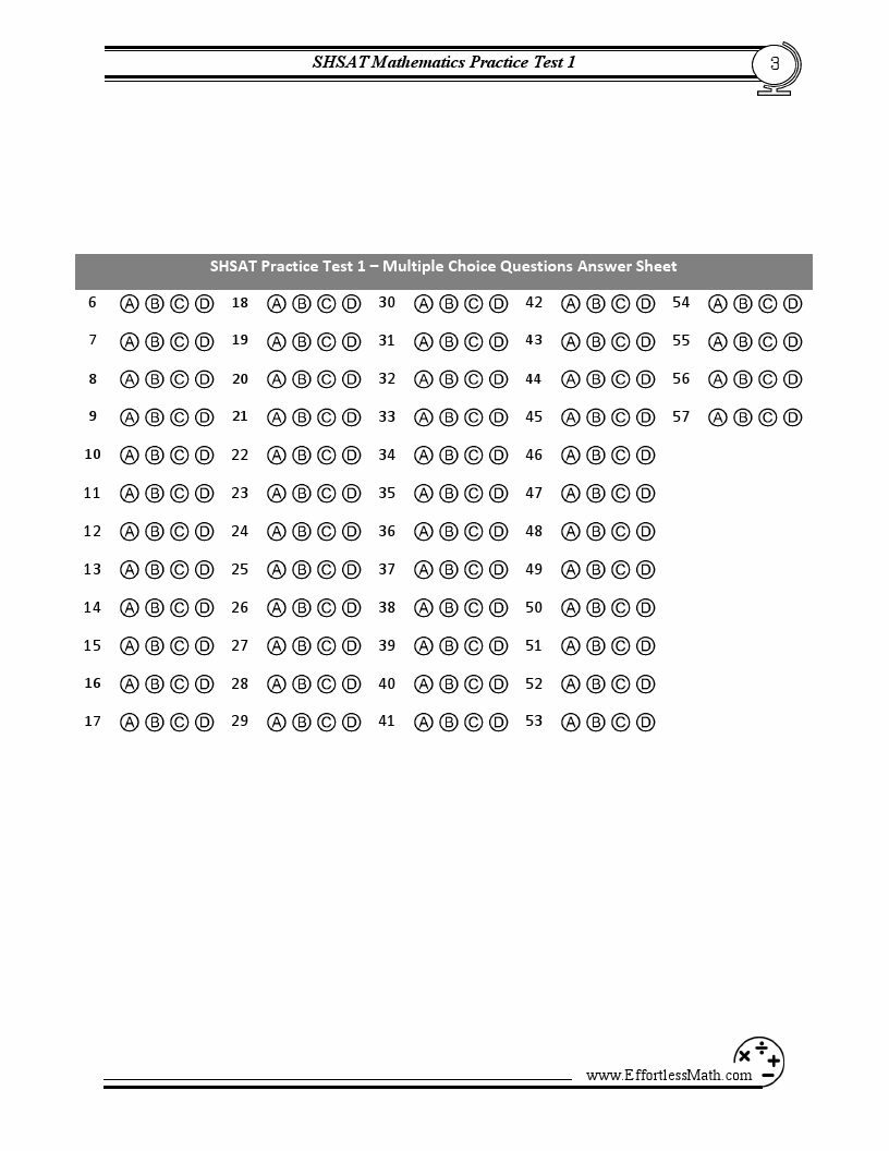 Shsat 2024 Math Practice Test Susy Coralyn