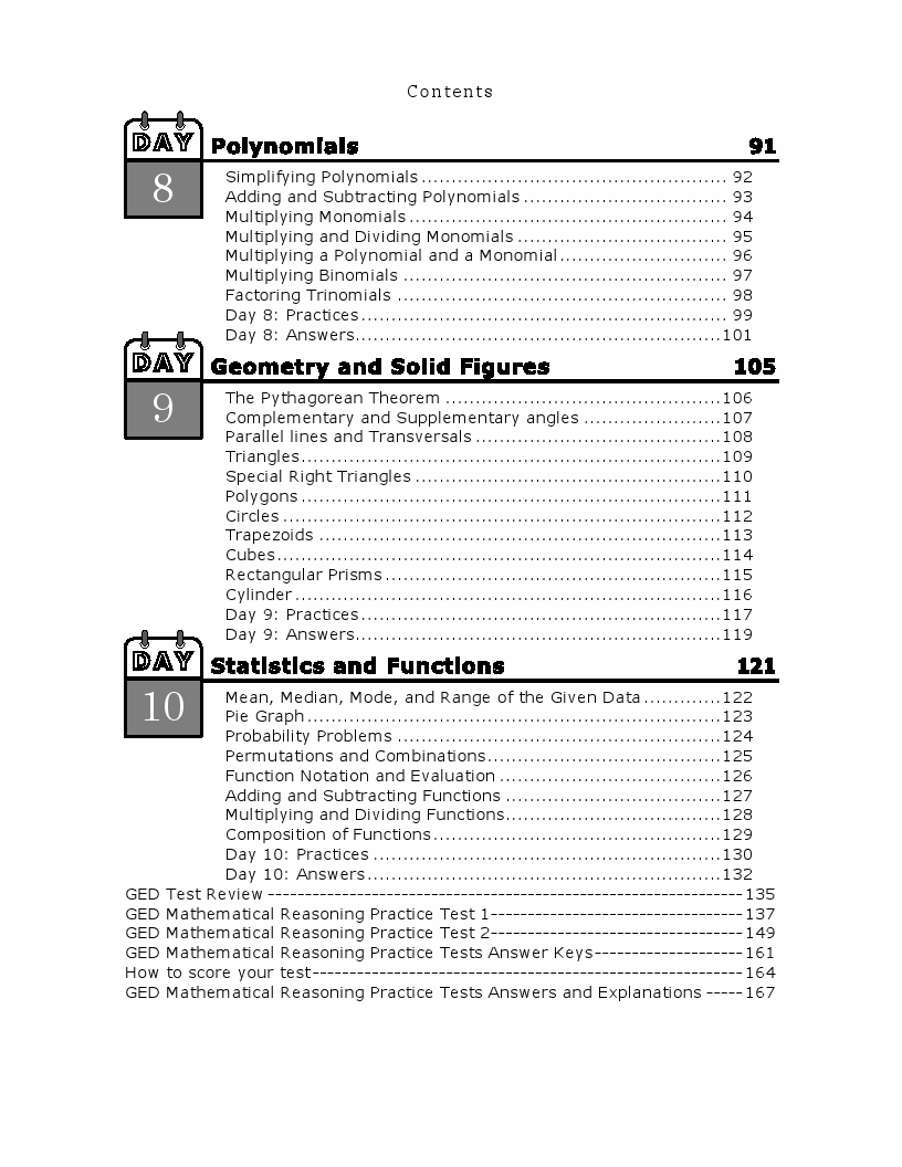 GED Math in 10 Days The Most Effective GED Math Crash Course