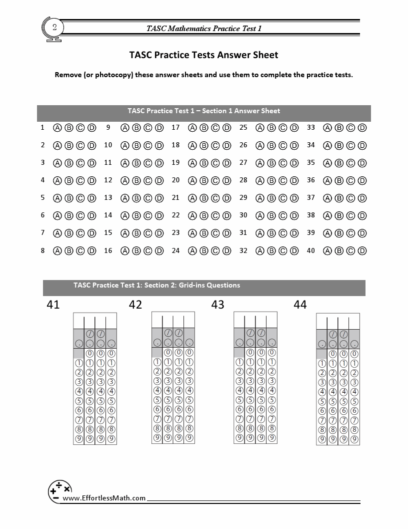 5 TASC Math Practice Tests: Extra Practice to Help Achieve an Excellent ...