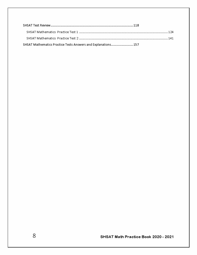 Comprehensive SHSAT Math Practice Book 2020 – 2021: Complete Coverage ...