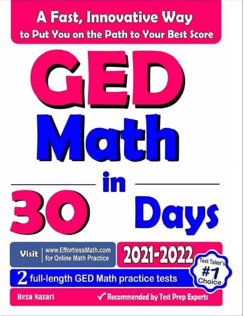 GED Math in 30 Days The Most Effective GED Math Crash Course