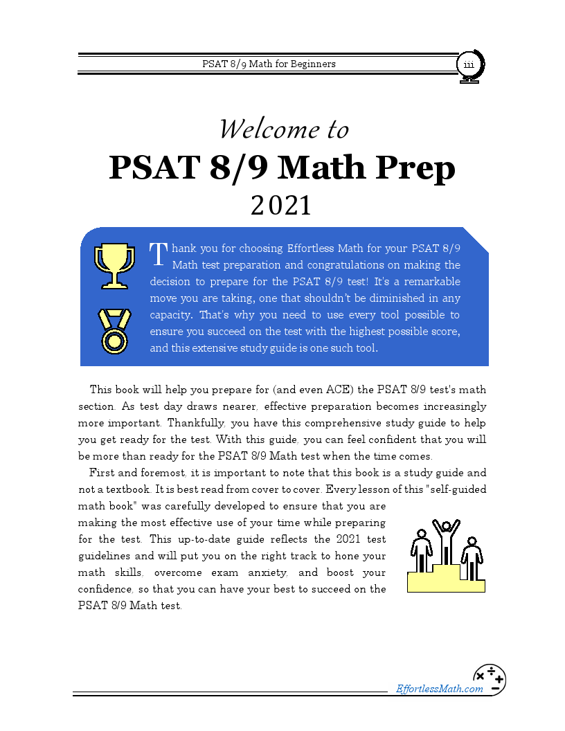 PSAT 8/9 Math for Beginners The Ultimate Step by Step Guide to