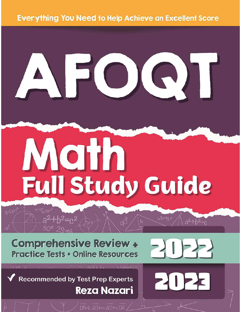 AFOQT Math Full Study Guide Comprehensive Review + Practice Tests