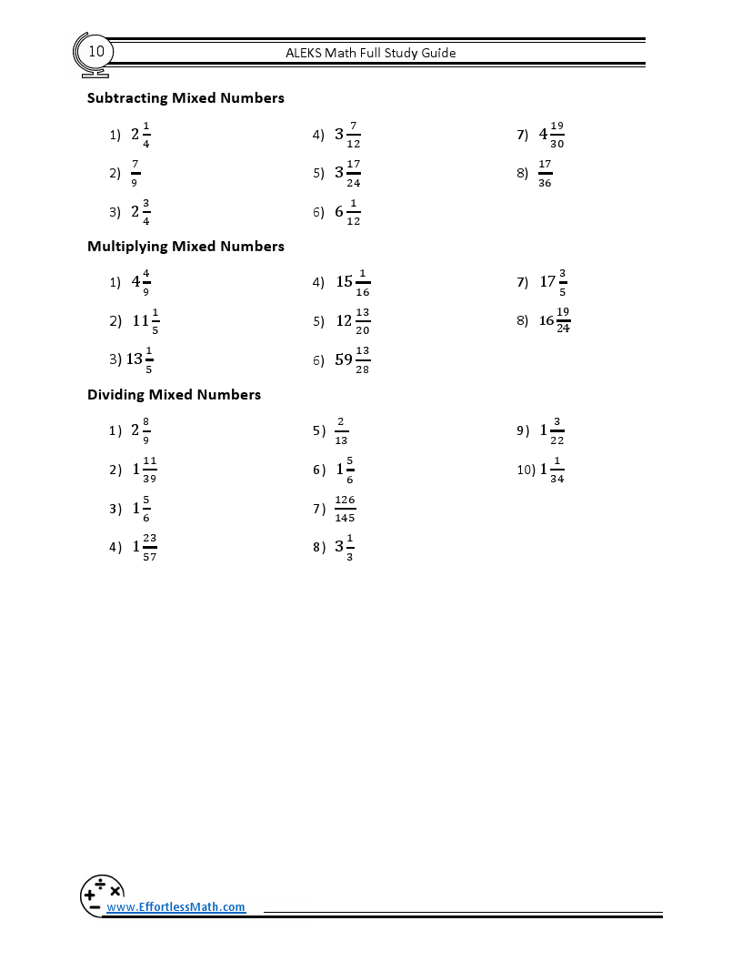 ALEKS Math Full Study Guide: Comprehensive Review + Practice Tests ...